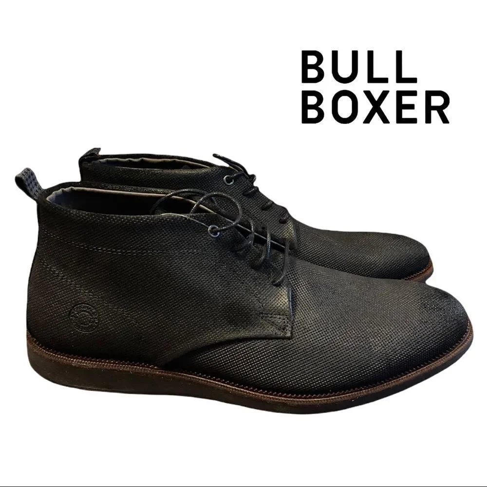 New with Tags Bull Boxer Men's Black Lace Chukka Boots 46 13